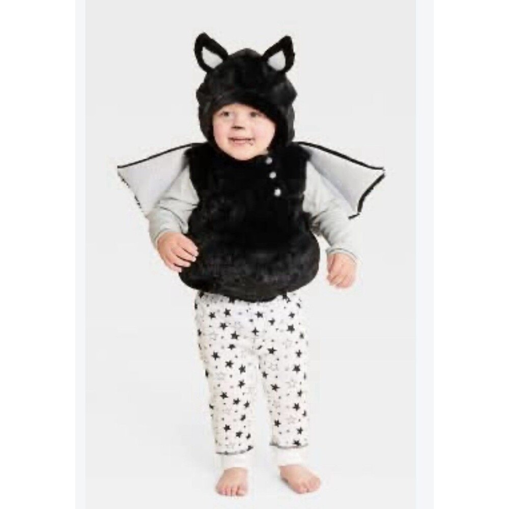 NWT Hyde & EEK! Boutique Infant Bat Costume 0-6 Months Black/Silver Wings Hood